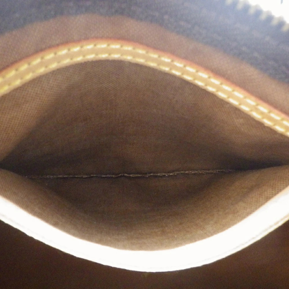 Louis Vuitton Speedy Handbag Boston Bag x Leather Brown Monogram